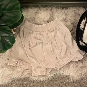 Champagne PJ Ruffled Shorts